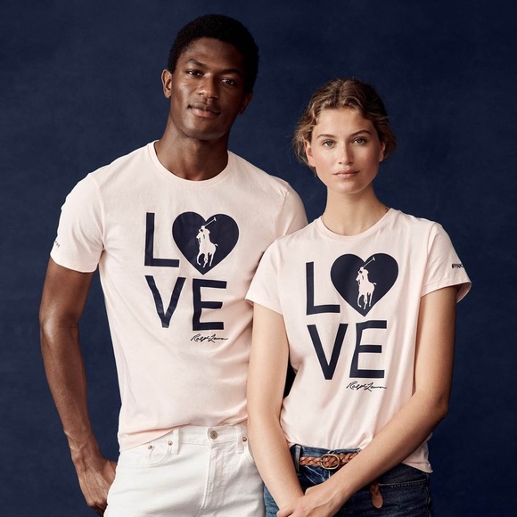 NWT Pink Pony LOVE Polo Lauren Breast Cancer T-shirt Girls XL Women Medium - Picture 4 of 12